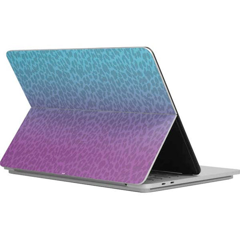Cheetah Print Purple and Blue Surface Laptop Studio Skin